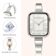 Square-shaped metal watch strap