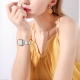 Square-shaped metal watch strap