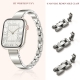 Square-shaped metal watch strap