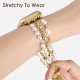 Pull out the jewelry strap of the pearl watch