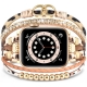 Leopard print double-ring watch strap