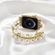 Golden pearl metal watch strap