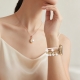Golden pearl metal watch strap