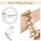 Golden pearl metal watch strap