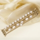 Cross-shaped pearl metal bead watch strap