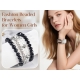 Black agate bead watch strap
