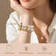 Crystal steel bead jewelry watch strap