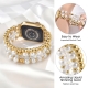 Crystal steel bead jewelry watch strap