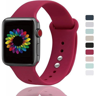 Apple watch band-silicone double buckle