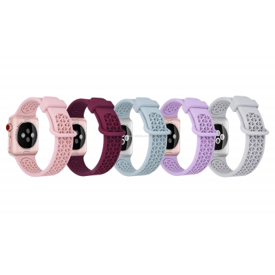 Apple watch band Triangular hollow silicone monochrome