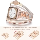 pu leather beige braided small brick khaki for apple watch band