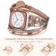pu leather beige braided small brick khaki for apple watch band